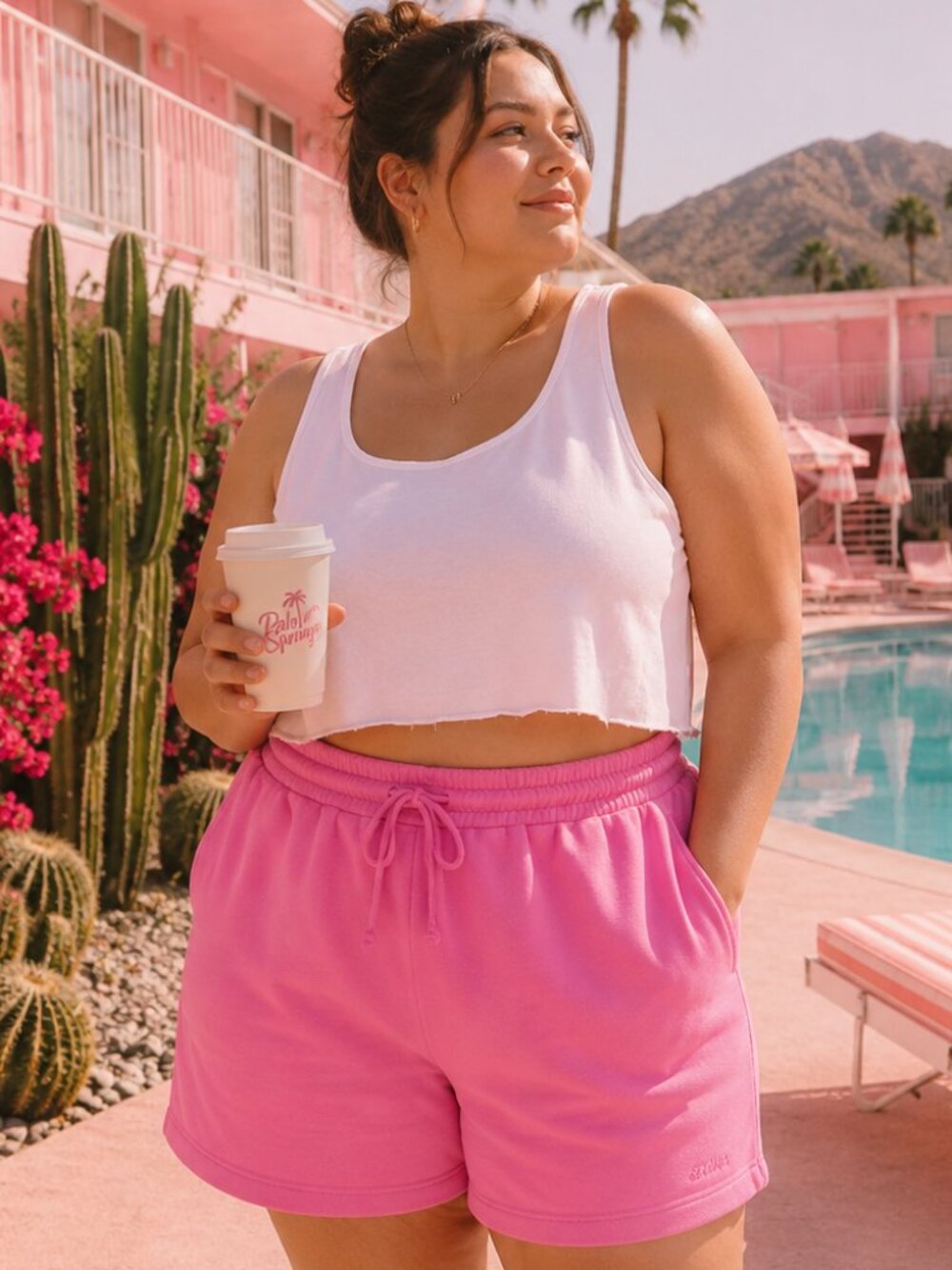 SKIMS Light French Terry Sugar Pink Lounge Shorts 4X Relaxed Oversized Comfy